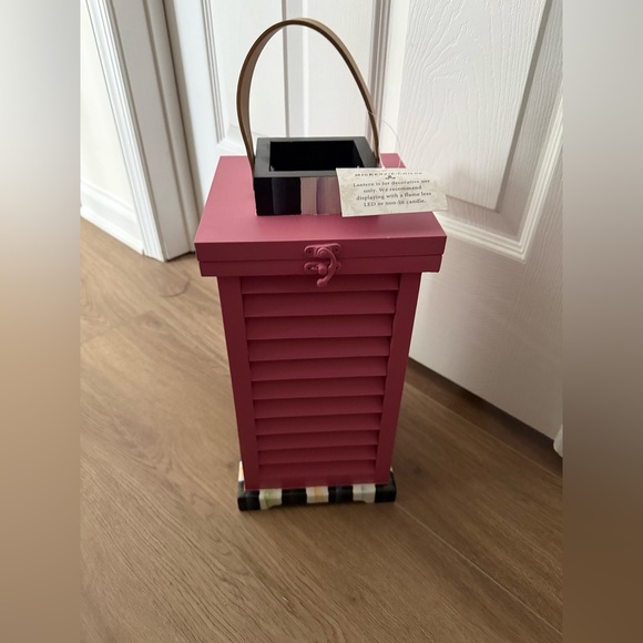 Mackenzie Childs Pink Shutter Lantern - Picture 7 of 10